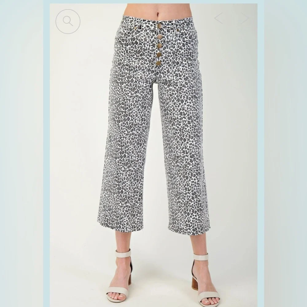 Michael Kors Black and White Patterned Pants